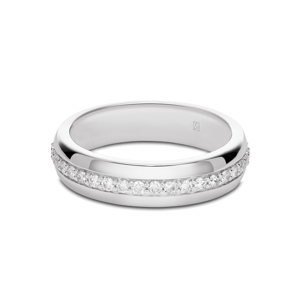 Front view of the passage ring in white gold