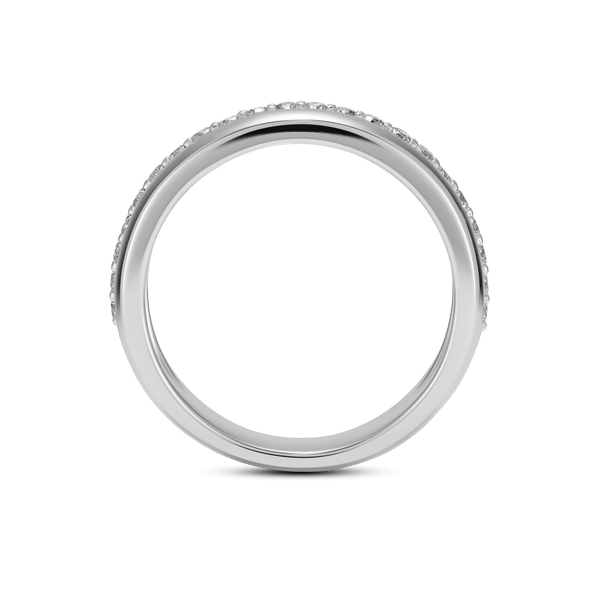 Profile view of the passage ring in white gold