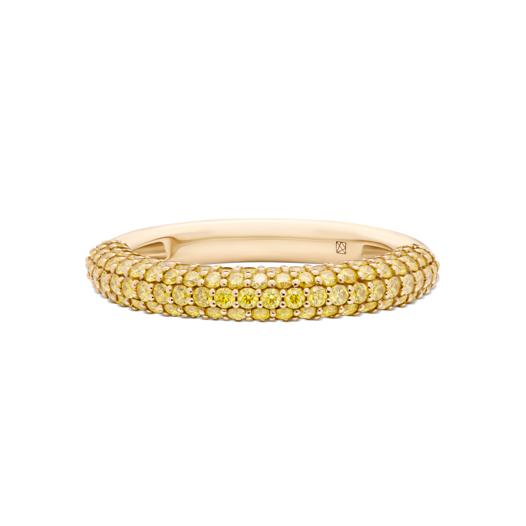 The Luna Half Pavé Ring