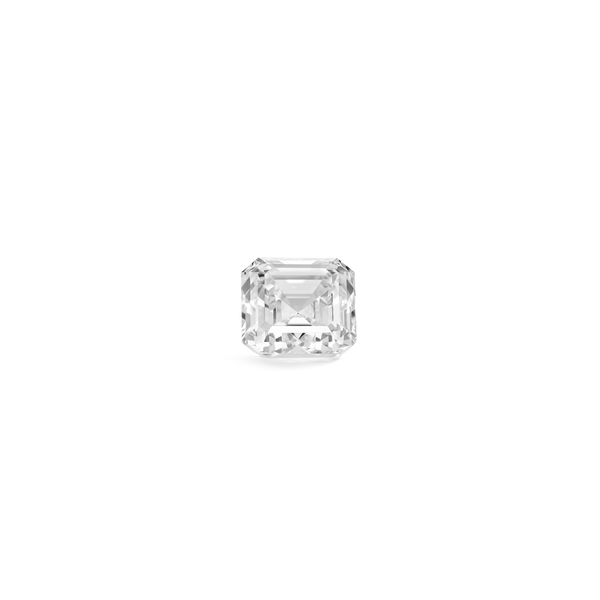 Front view of 2.25 carat Asscher cut lab-grown diamond