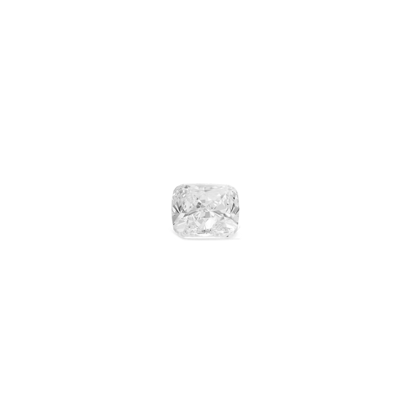 Front view of a 1.75 carat cushion cut lab-grown diamond