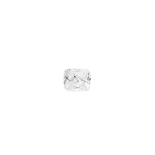 Front view of a 2 carat cushion cut lab-grown diamond