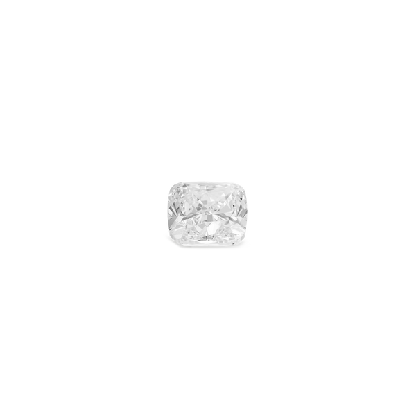 Front view of a 2.25 carat cushion cut lab-grown diamond