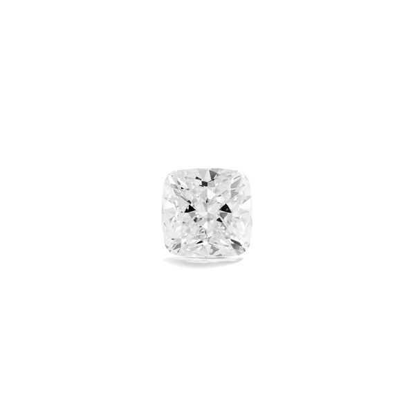 Top view of 2.75 carat cushion cut lab-grown diamond