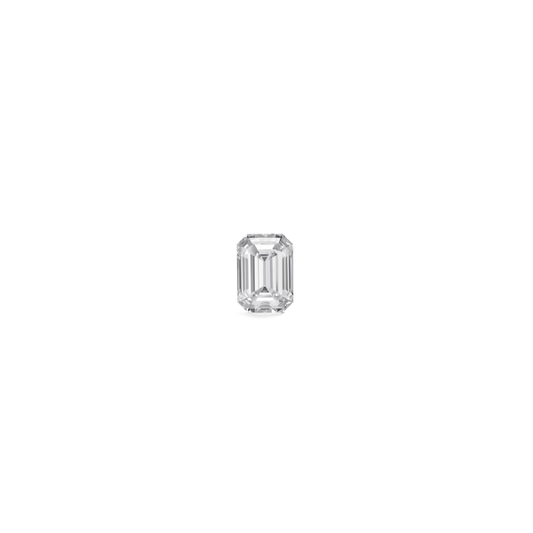 Top view of a 1.5 carat emerald cut lab-grown diamond