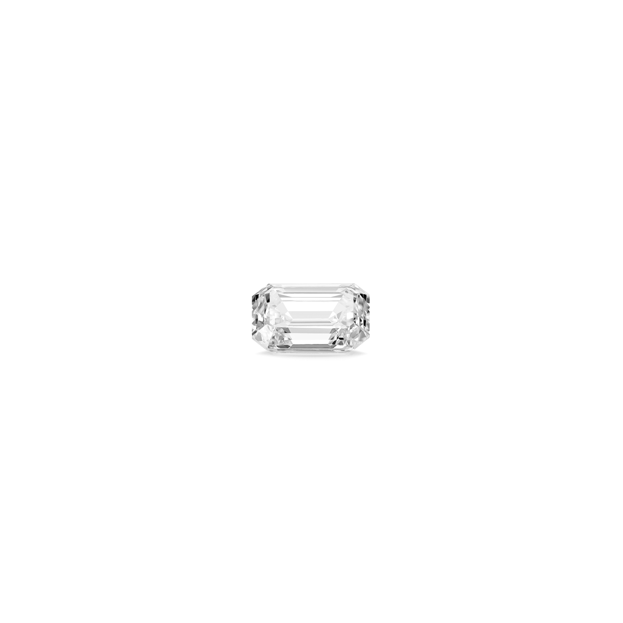 Side view of a 2.25 carat emerald cut lab-grown diamond