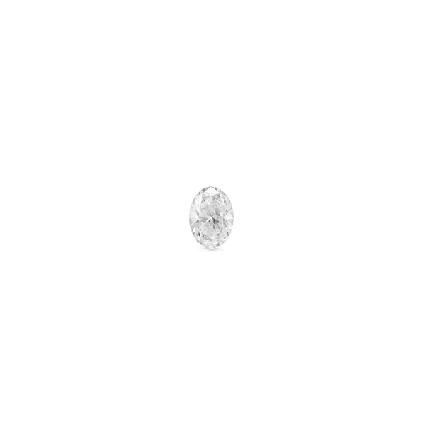 Top view of a 1.5 carat oval cut lab-grown diamond