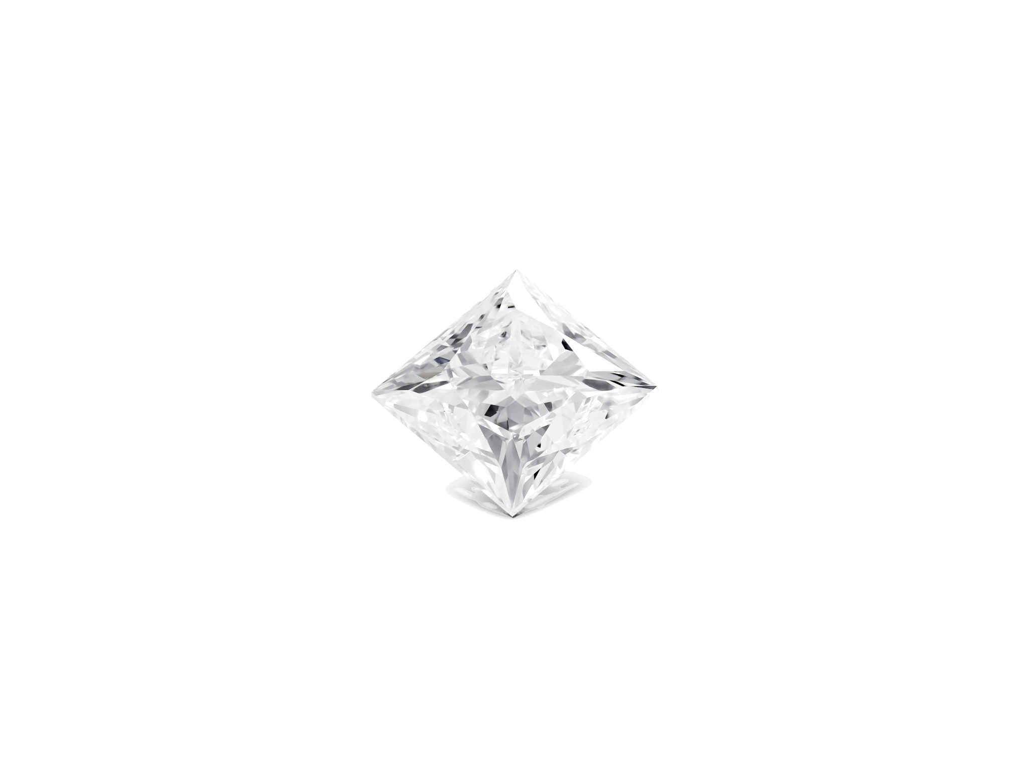 Lab-Grown Loose 2½ct. Princess Cut Diamond | White