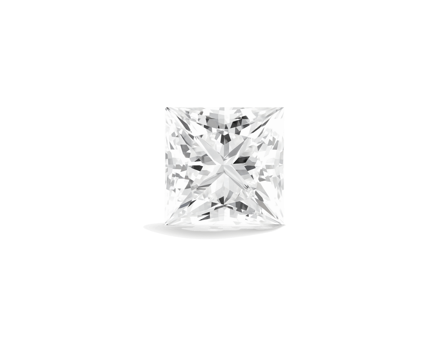 Lab-Grown Loose 2½ct. Princess Cut Diamond | White