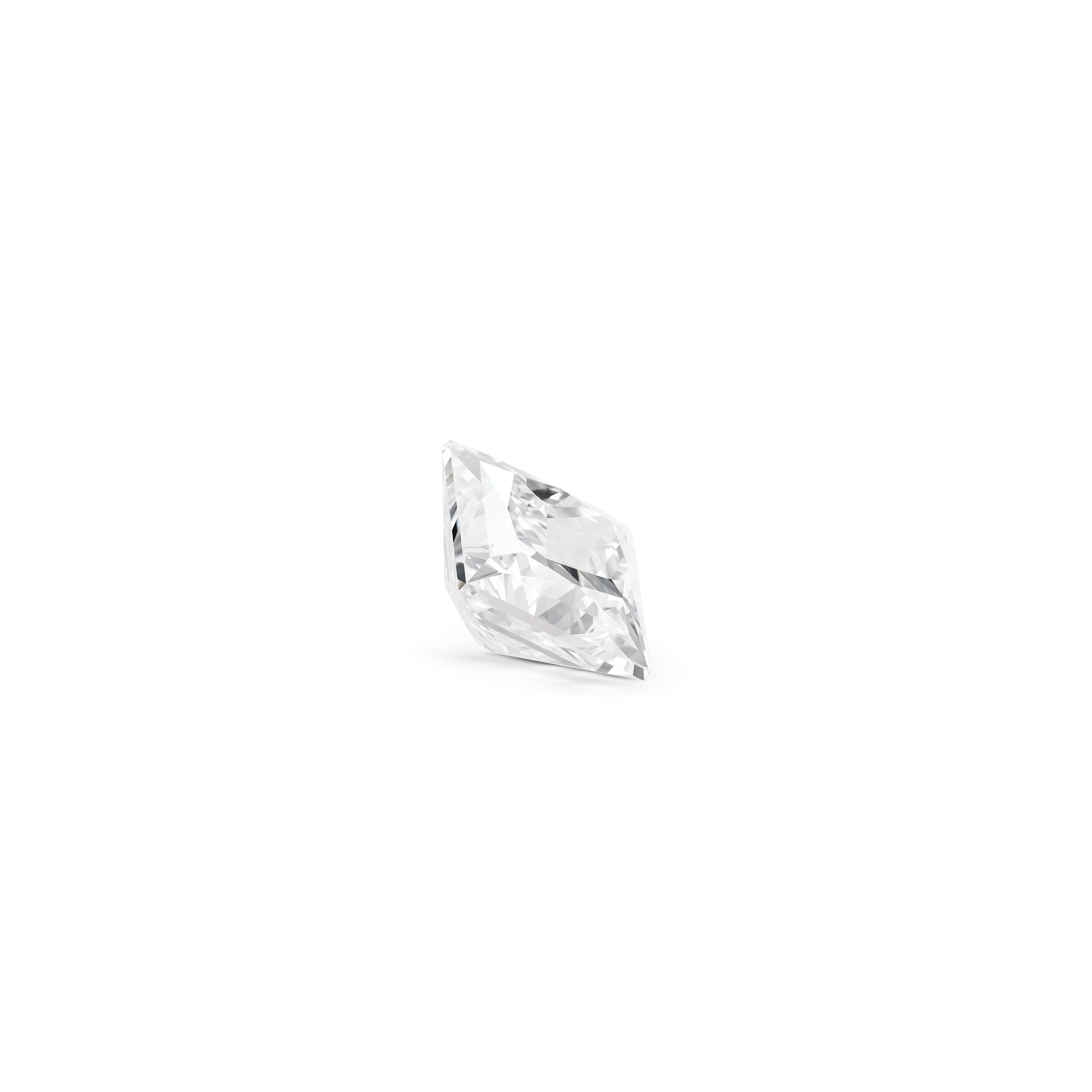 Side view of a 2.75 carat princess cut lab-grown diamond