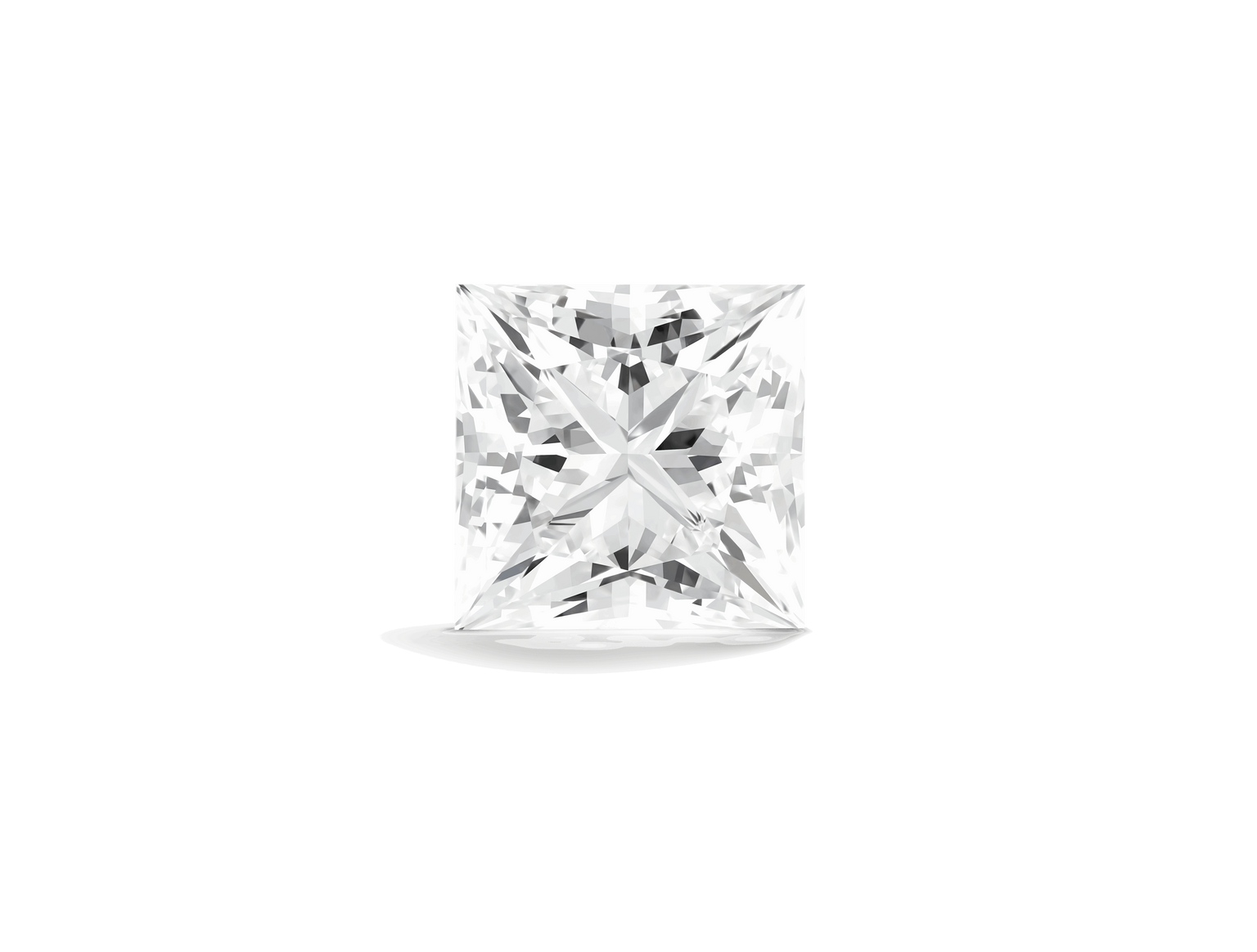 Lab-Grown Loose 3ct. Princess Cut Diamond | White