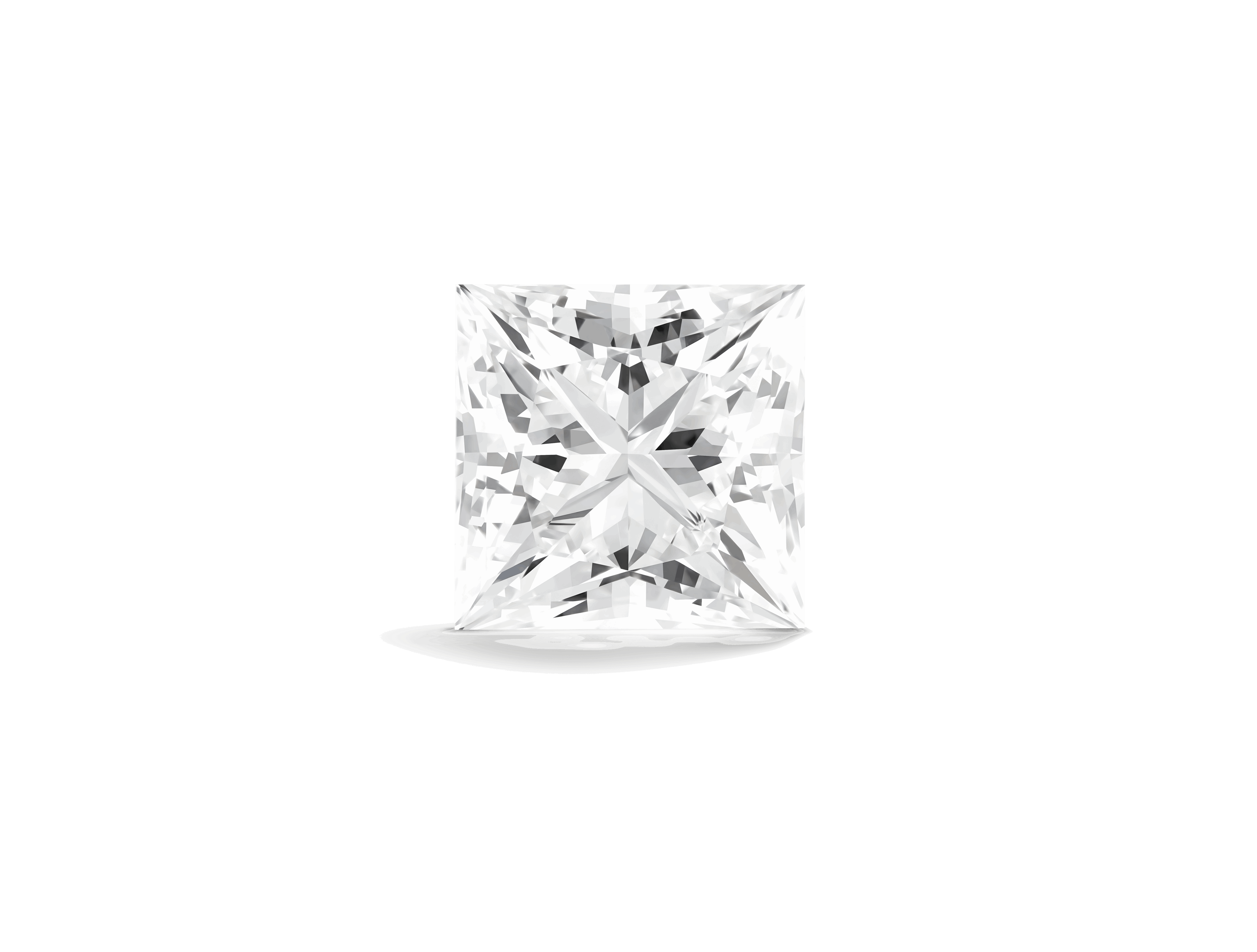 Overview of Lightbox Finest™ 3 carat princess cut diamond