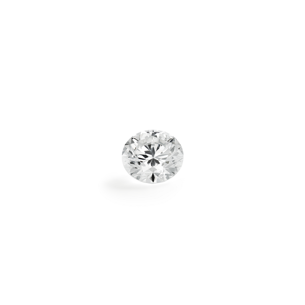 Front view of a 2.25 carat round  brilliant lab-grown diamond 