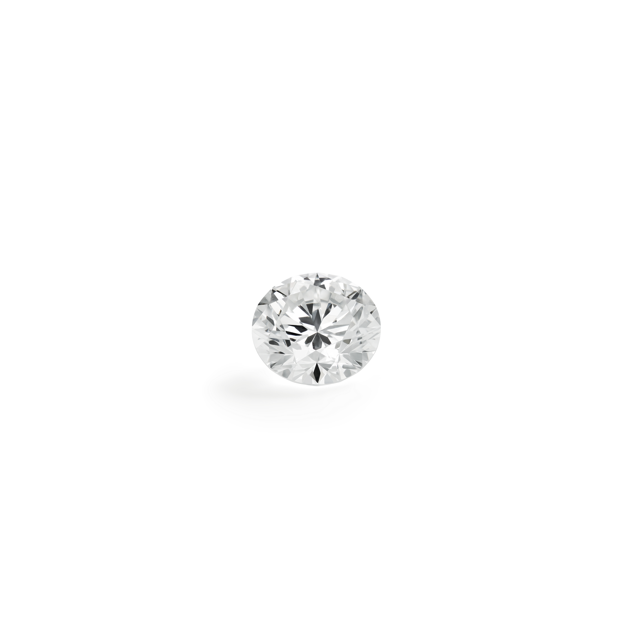 Front view of 2.5 carat round brilliant diamond