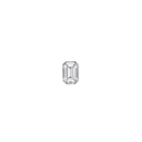 Top view of a 1.75 carat emerald cut lab-grown diamond