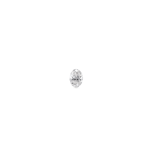 Top view of a 1 carat oval cut lab-grown diamond