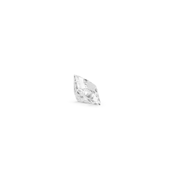 Side view of a 2 carat princess cut lab-grown diamond