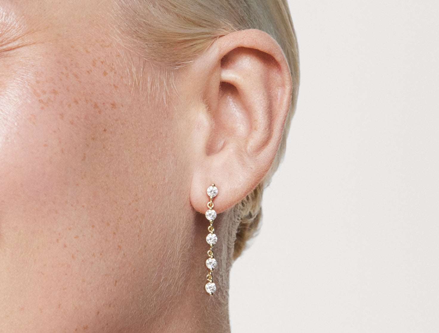 Lab-Grown Diamond 1½ct. tw. Round Brilliant Line Drop Earrings | White