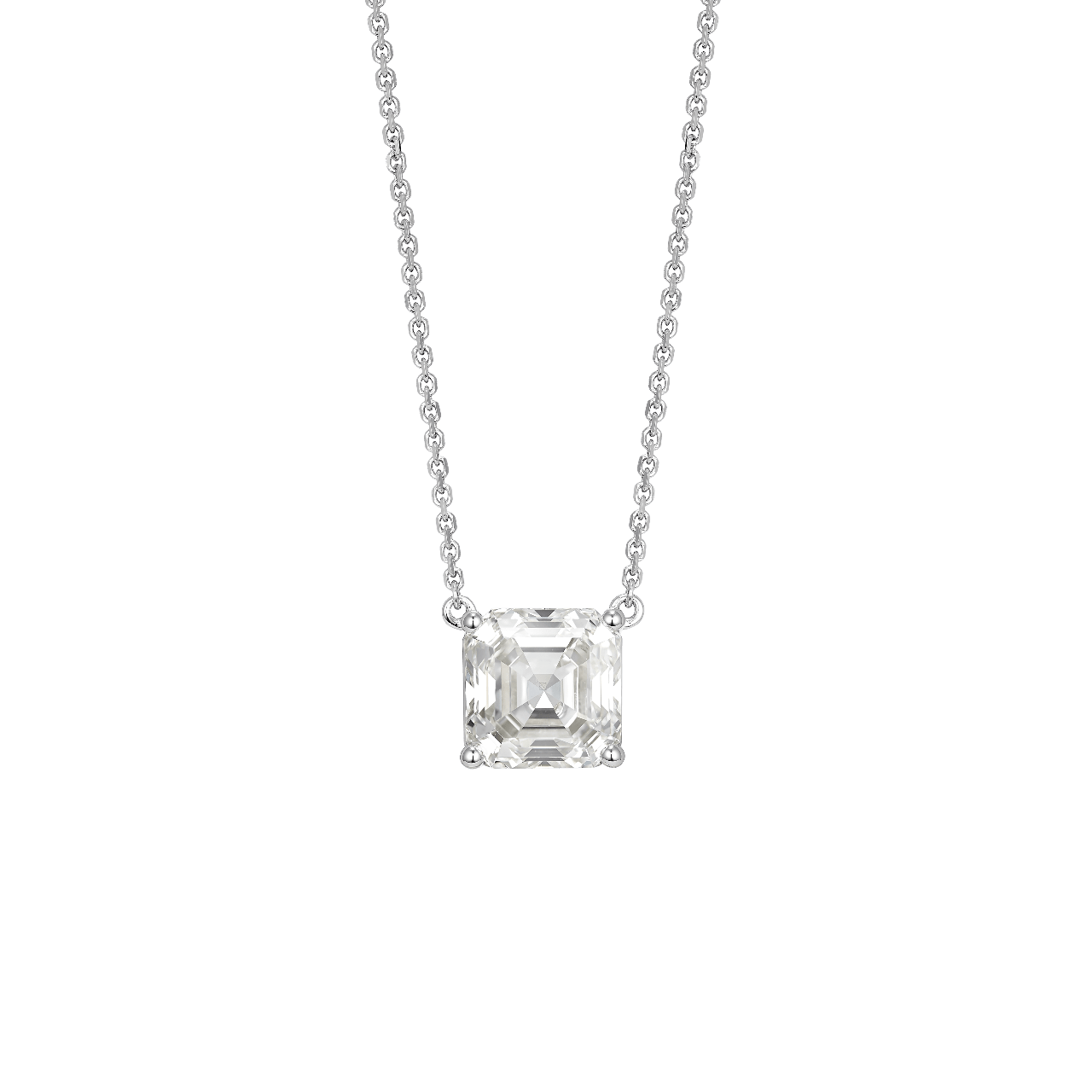 The Asscher Solitaire Pendant