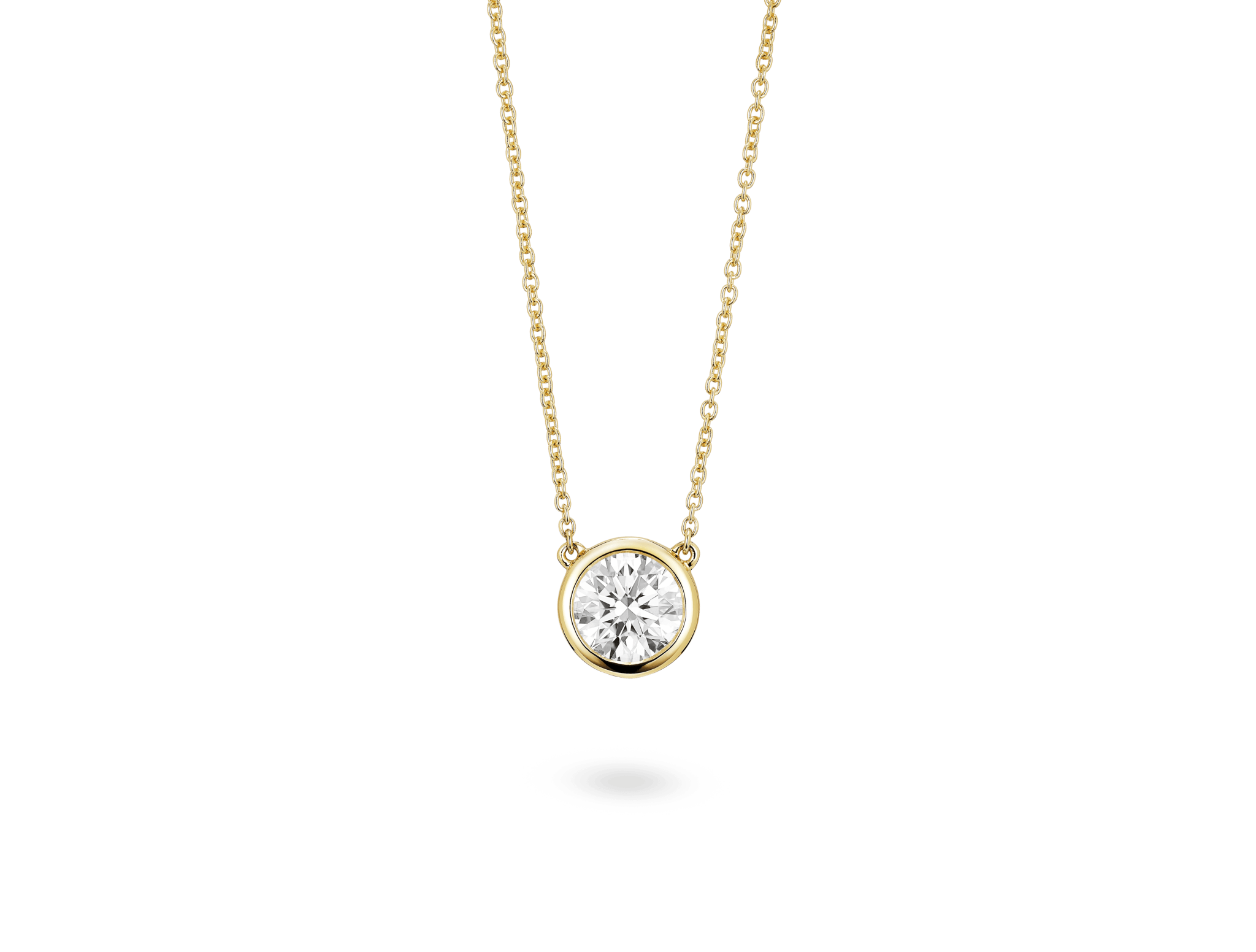 Lab-Grown Diamond 1ct. Round Brilliant 14k Bezel Pendant | White - #Lightbox Jewelry#
