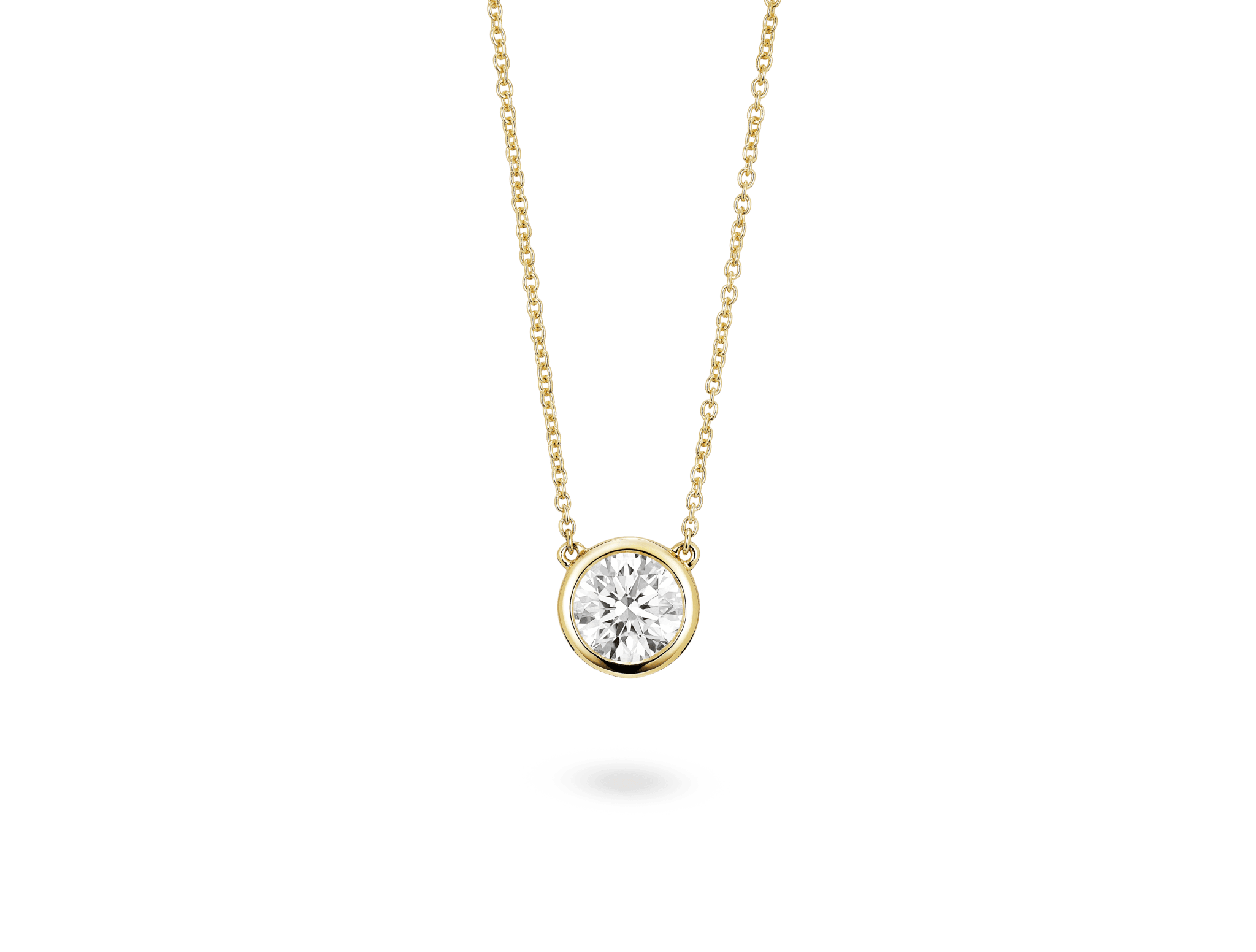 Lab-Grown Diamond 1ct. Round Brilliant 14k Bezel Pendant | White - #Lightbox Jewelry#