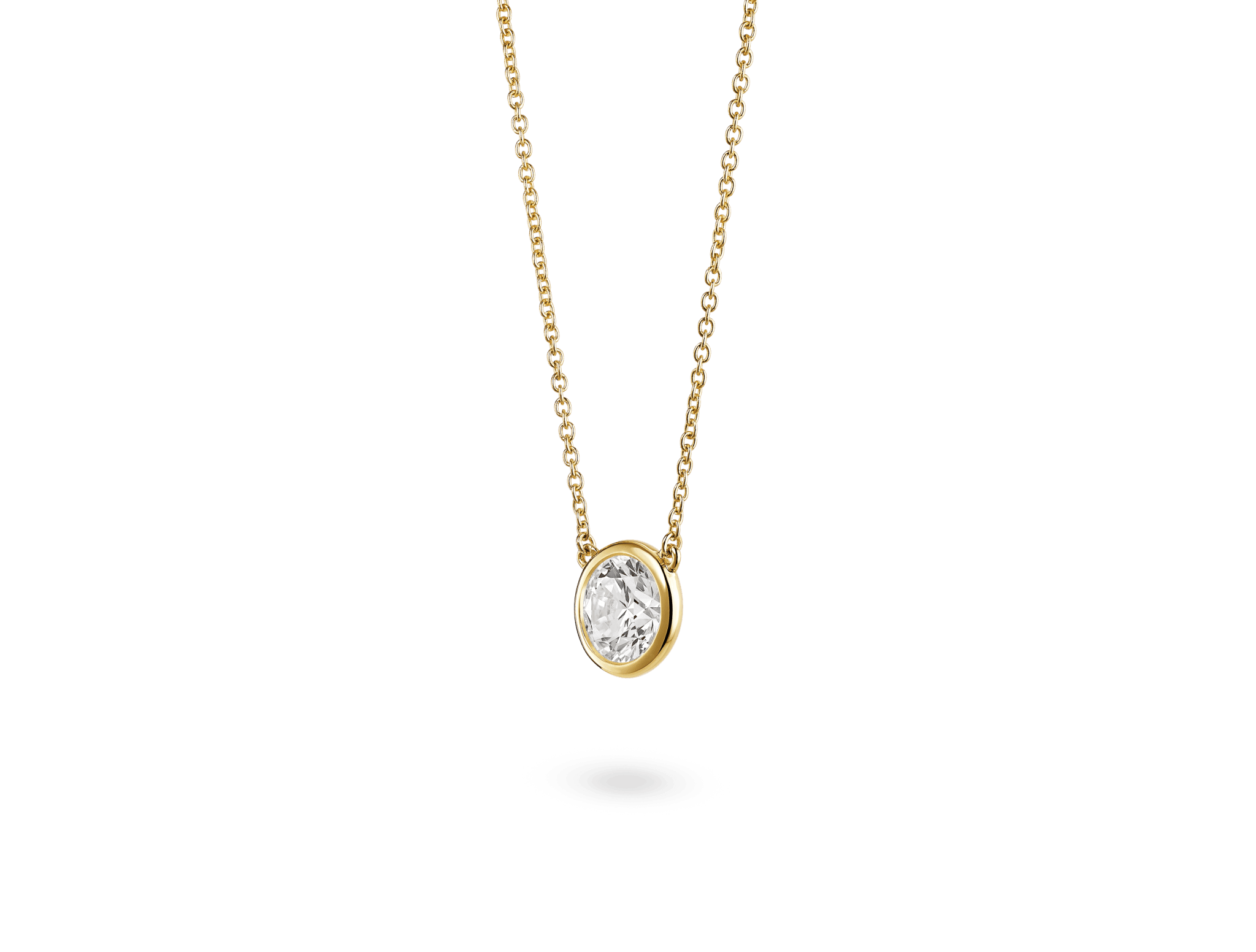 Lab-Grown Diamond 1ct. Round Brilliant 14k Bezel Pendant | White - #Lightbox Jewelry#