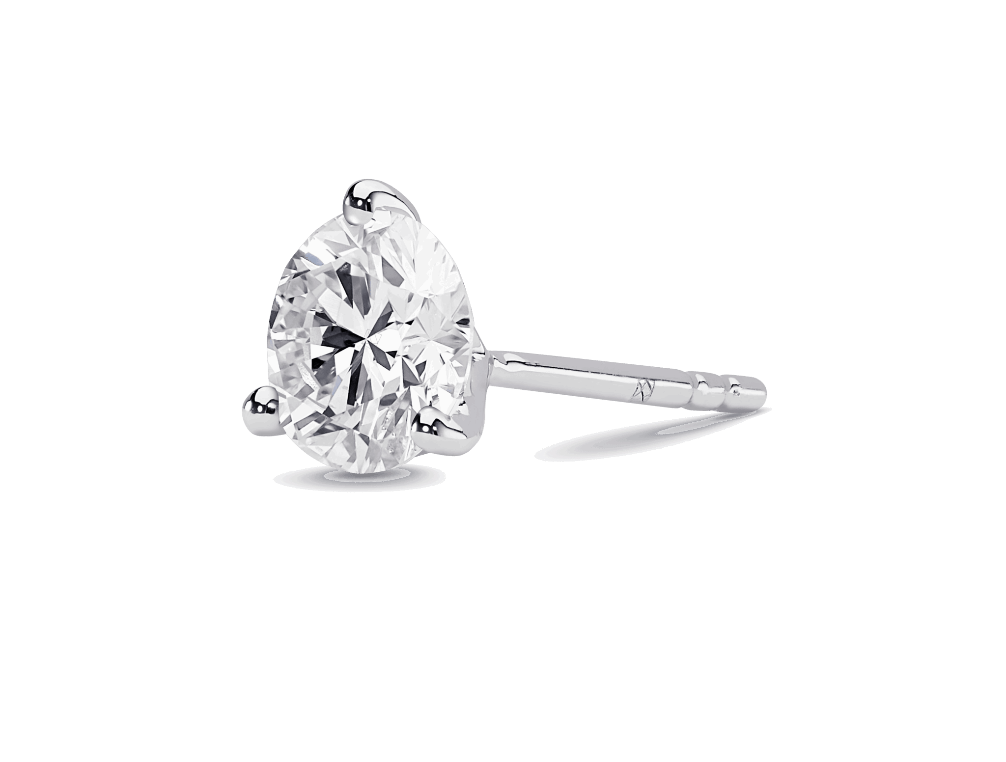 Lab-Grown Diamond 1ct. Round Brilliant Solitaire 14k Gold Stud | White - #Lightbox Jewelry#