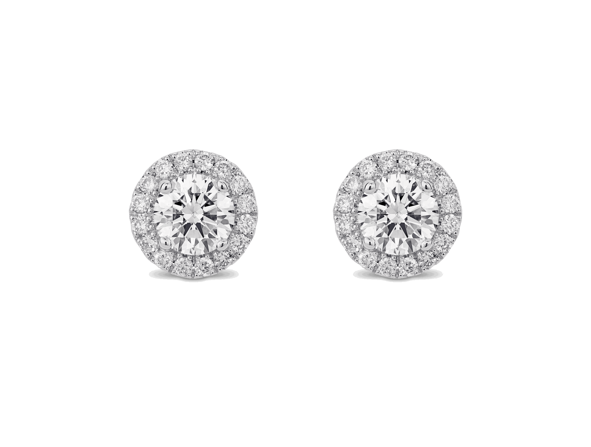 Lab-Grown Diamond 1ct. tw. Halo 14k Gold Earrings | White - #Lightbox Jewelry#