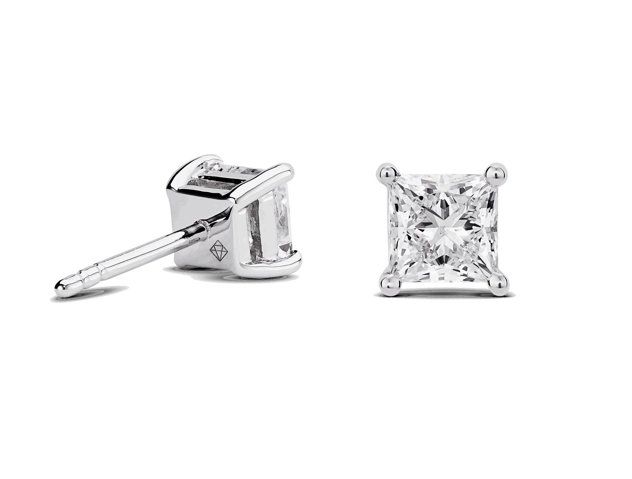 Lab-Grown Diamond 2ct. tw. Princess Studs | White - #Lightbox Jewelry#