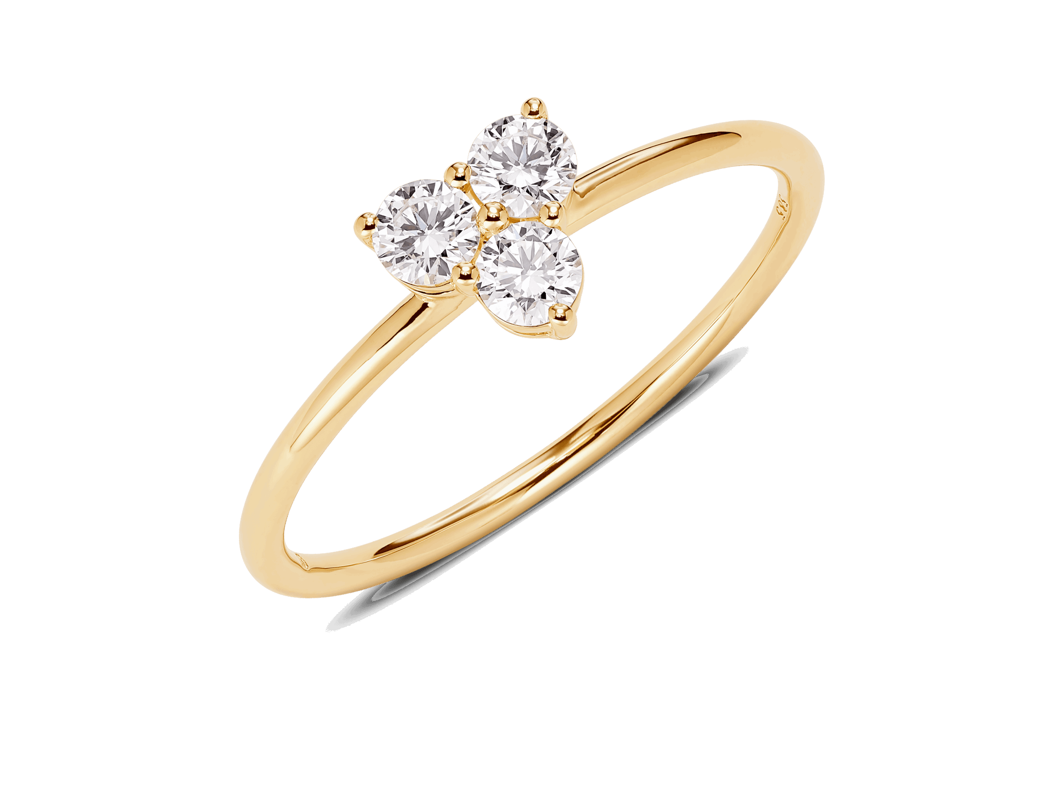 Lab-Grown Diamond ³⁄₁₀ct. tw. Mini Trio Round Brilliant Ring | White - #Lightbox Jewelry#