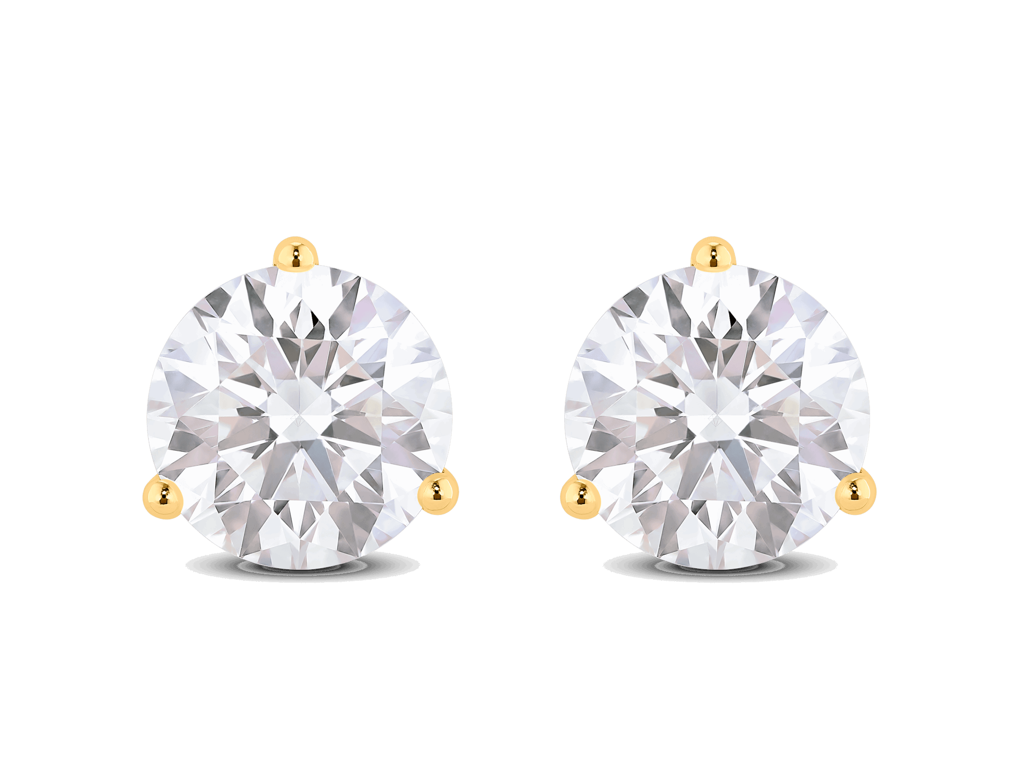 Lab-Grown Diamond 4ct. tw. Round Brilliant Solitaire Studs | White - #Lightbox Jewelry#