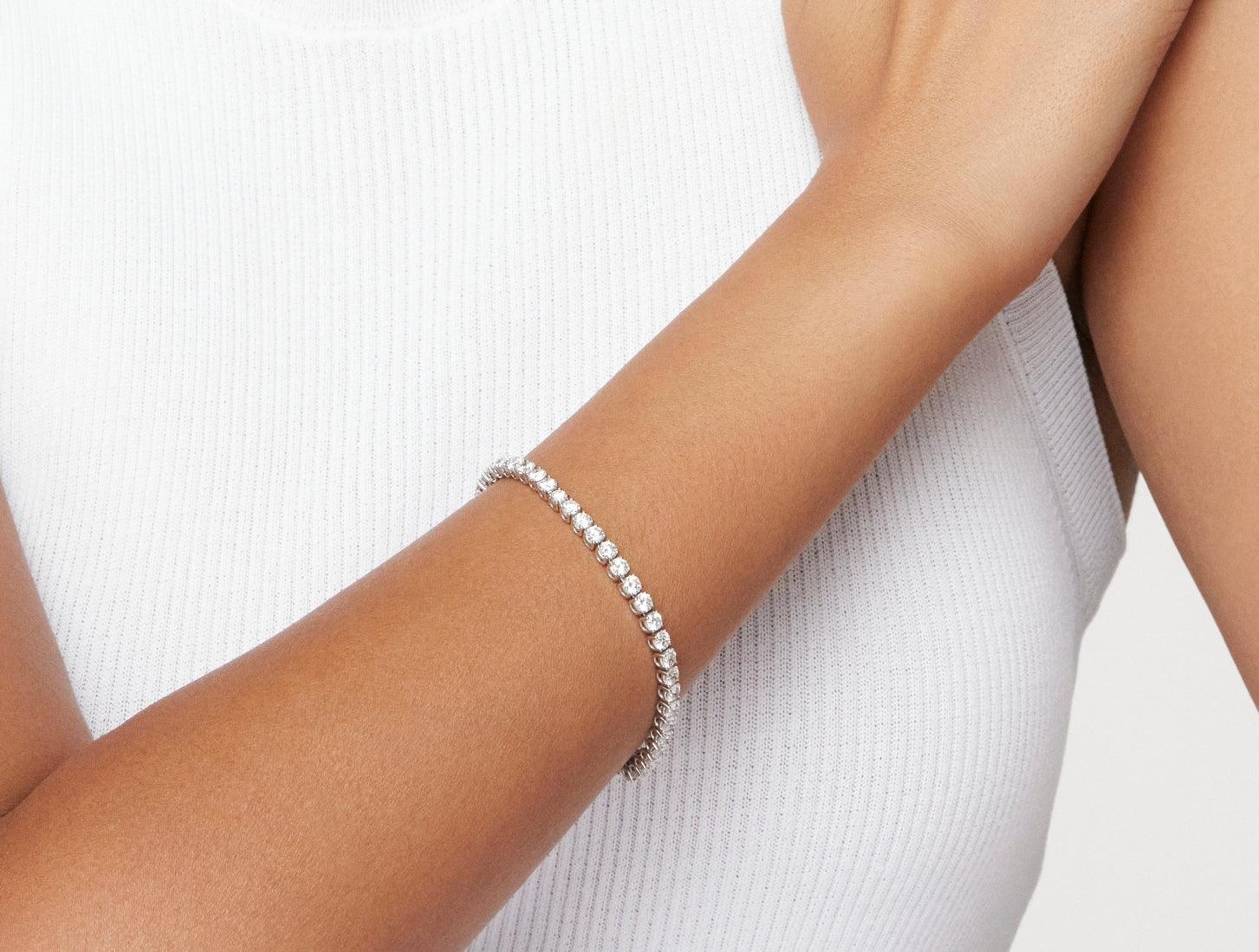 Lab-Grown Diamond Medium Tennis Bracelet - E/F color, 6.5" length | White - #Lightbox Jewelry#