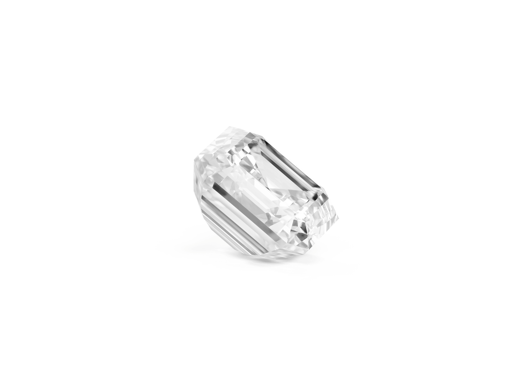 Lab-Grown Loose 3ct. Asscher Cut Diamond | White - #Lightbox Jewelry#