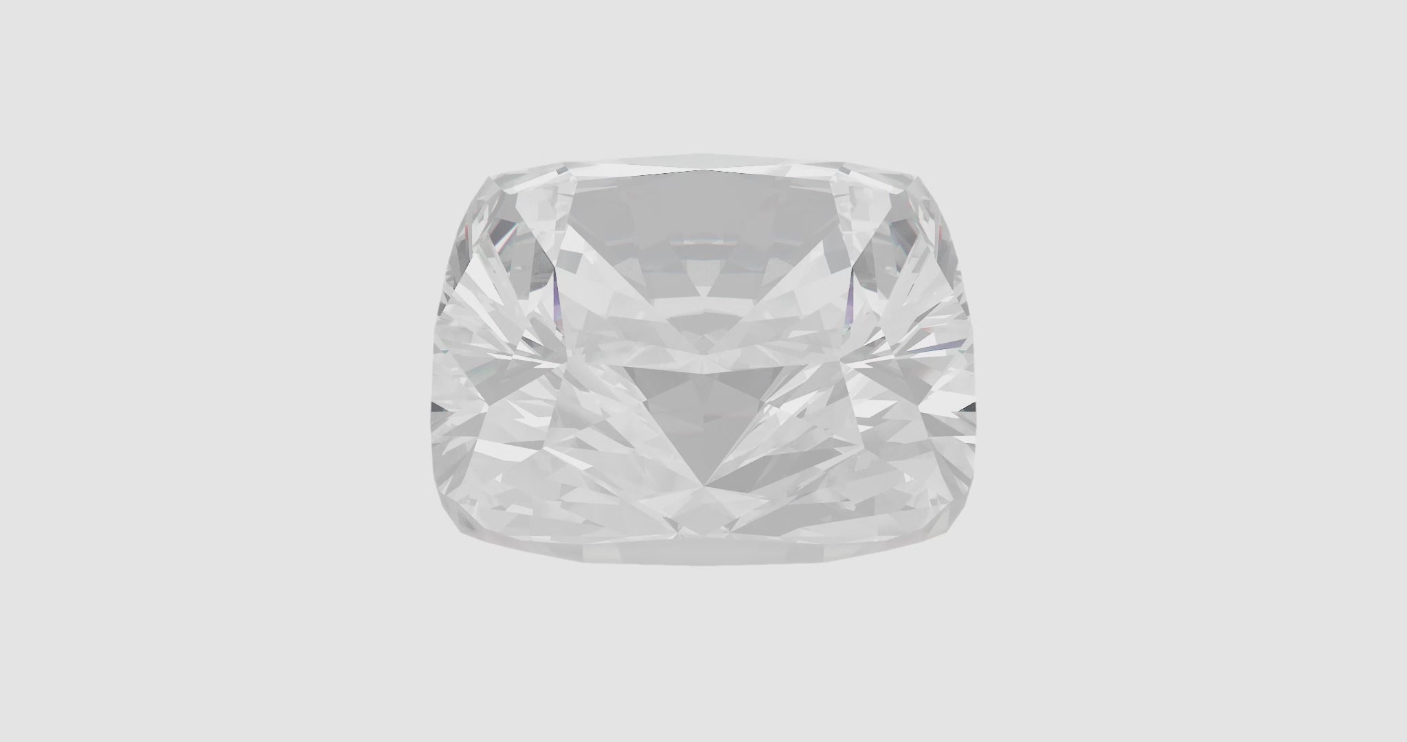 2 carat white Cushion cut lab-grown diamond 360 video