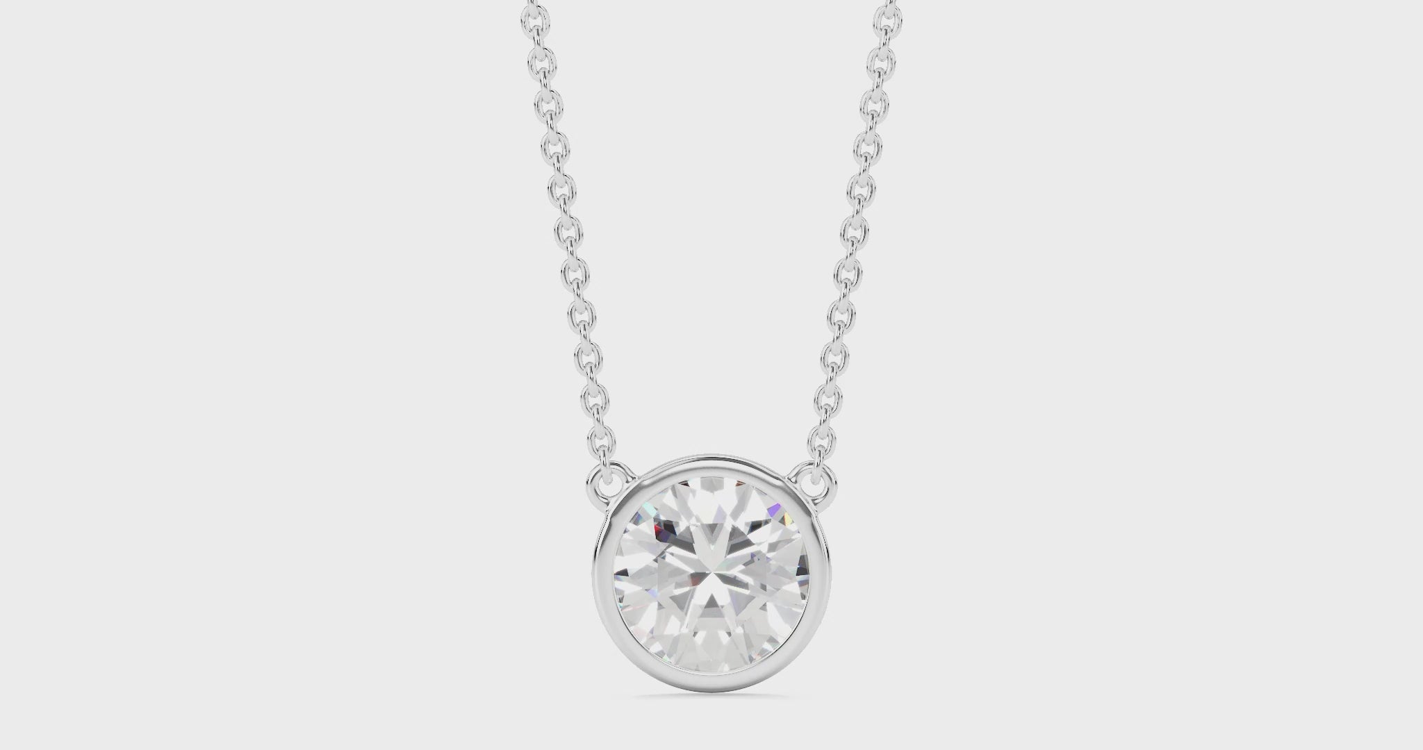 Pure Silver Round White Gold Plated Evil Eye Necklace – Curio Cottage