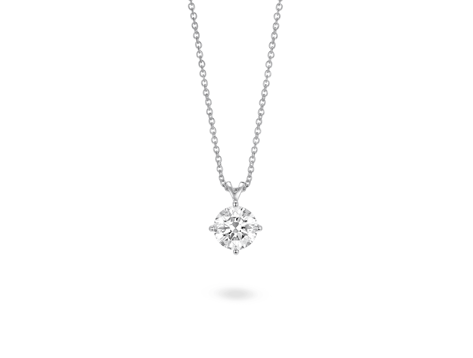 Finest Lab-Grown Diamond 1ct. Round Brilliant Solitaire Pendant | White