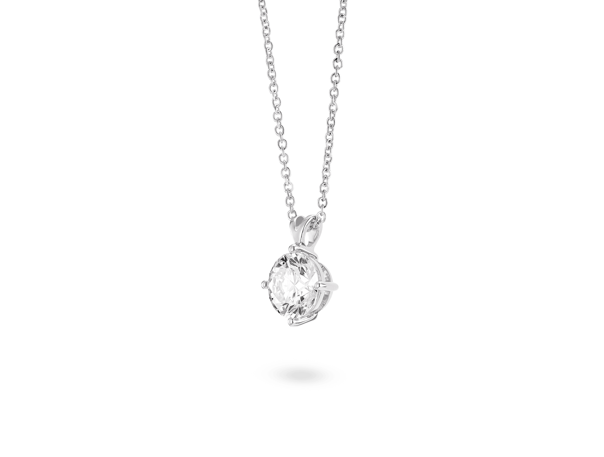 Finest Lab-Grown Diamond 2ct. Round Brilliant Solitaire Pendant | White - #Lightbox Jewelry#