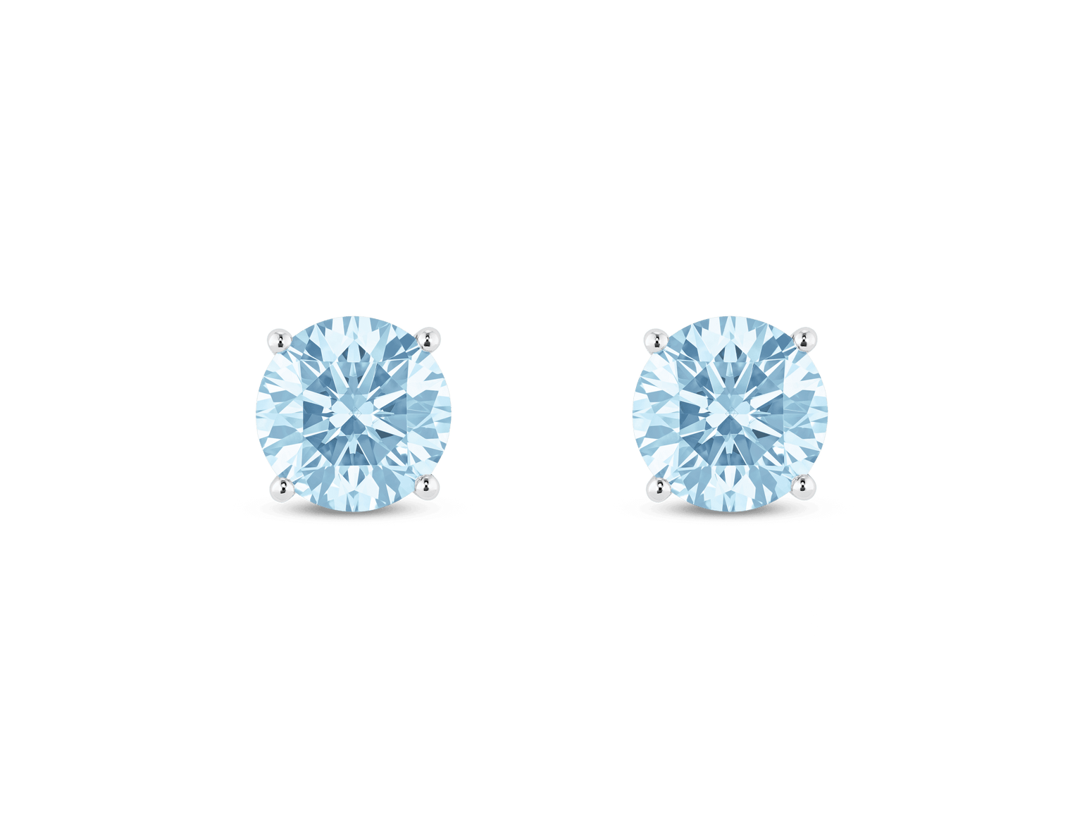 Finest Lab-Grown Diamond 2ct. tw. Round Brilliant Solitaire Studs | White