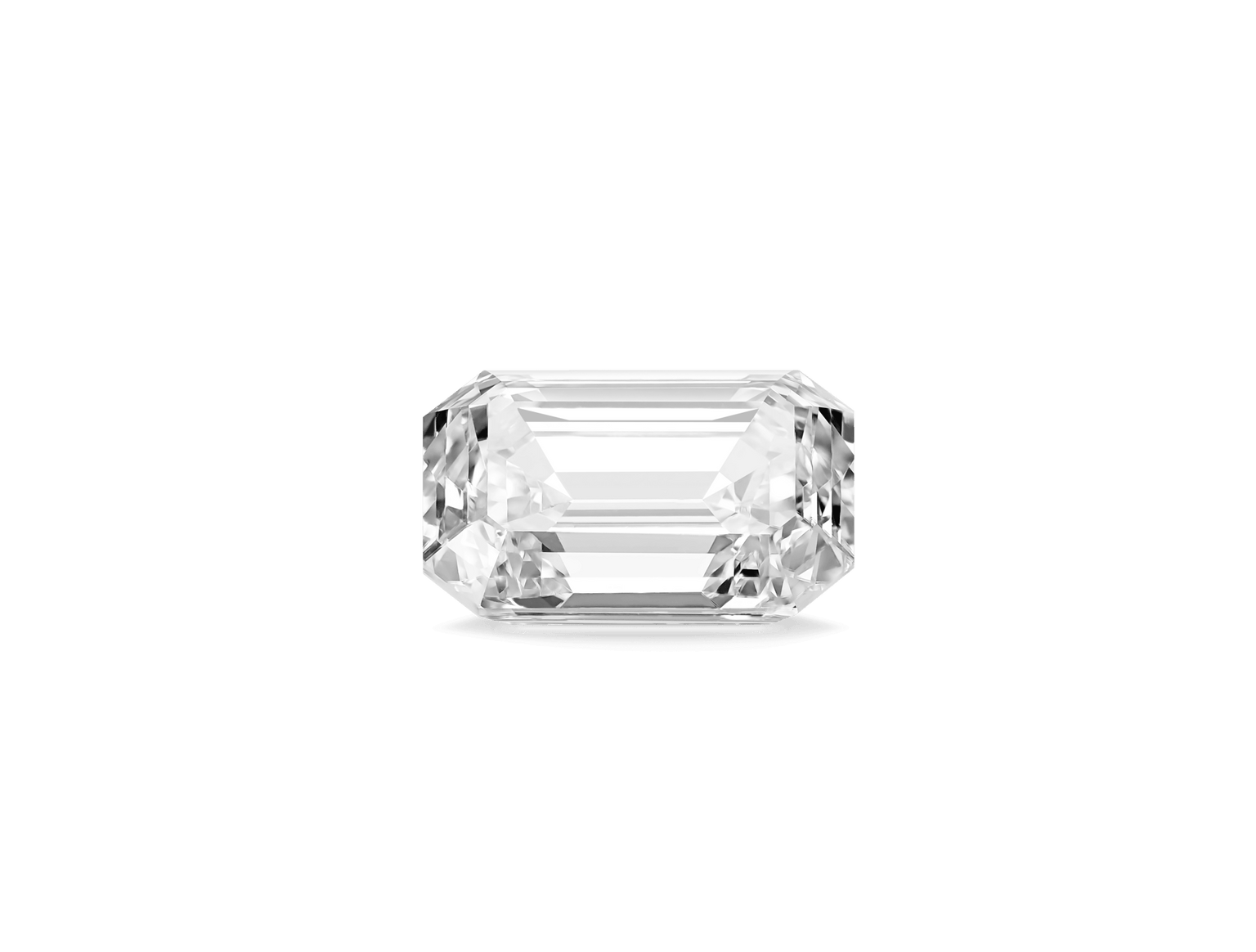 Finest Lab-Grown Loose 2ct. Emerald Cut Diamond | White