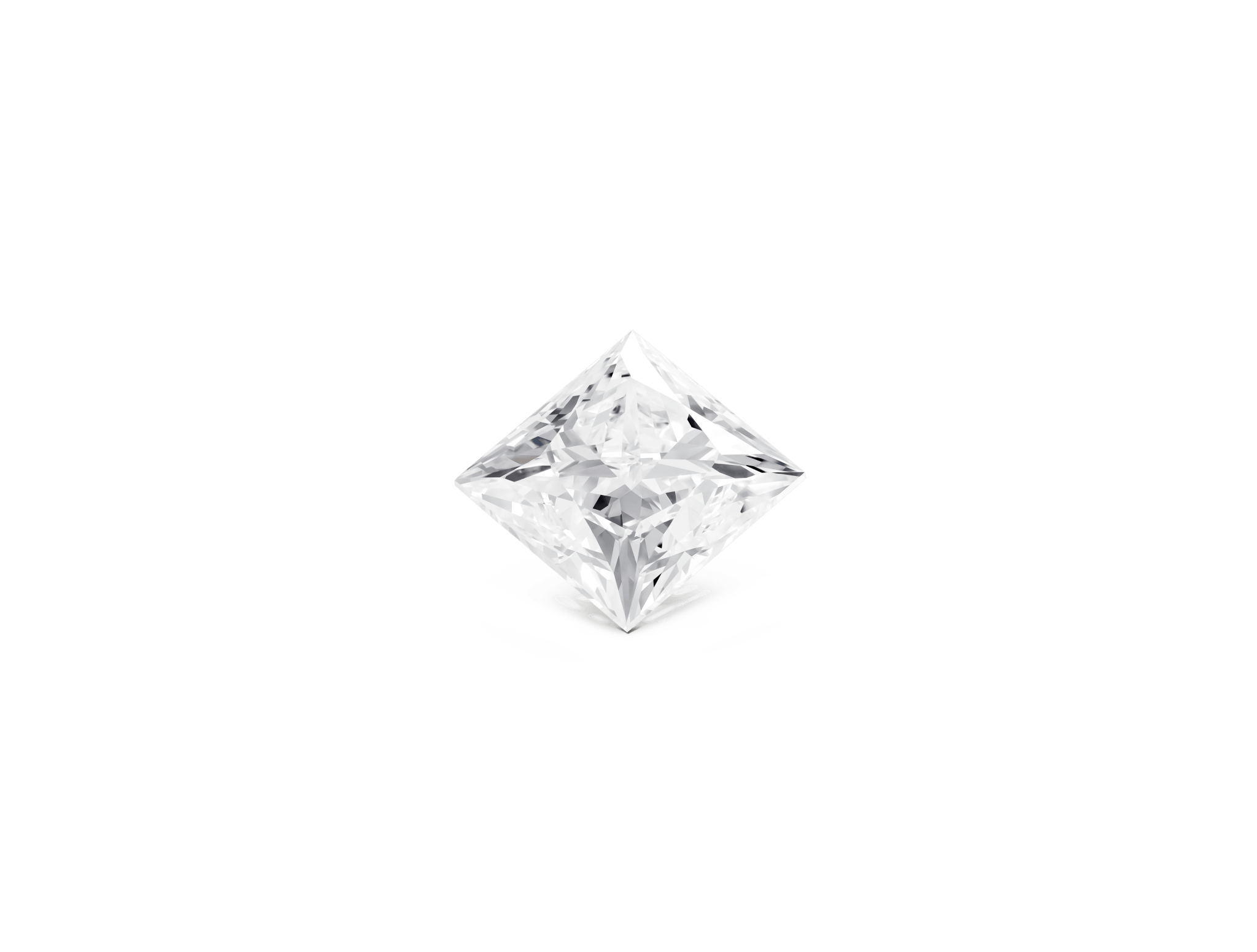 Finest Lab-Grown Loose 2ct. Princess Cut Diamond | White - #Lightbox Jewelry#
