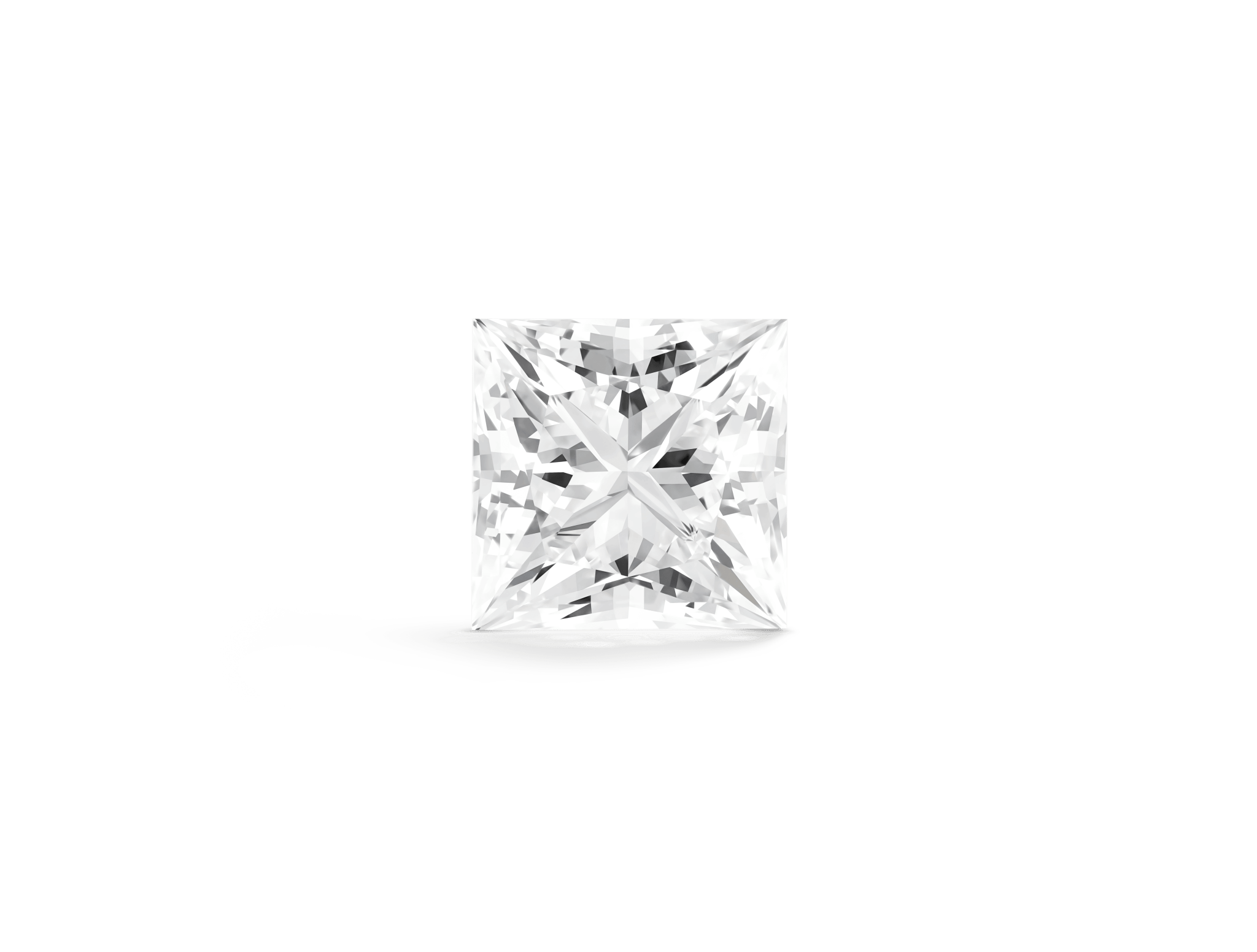 Finest Lab-Grown Loose 2ct. Princess Cut Diamond | White - #Lightbox Jewelry#