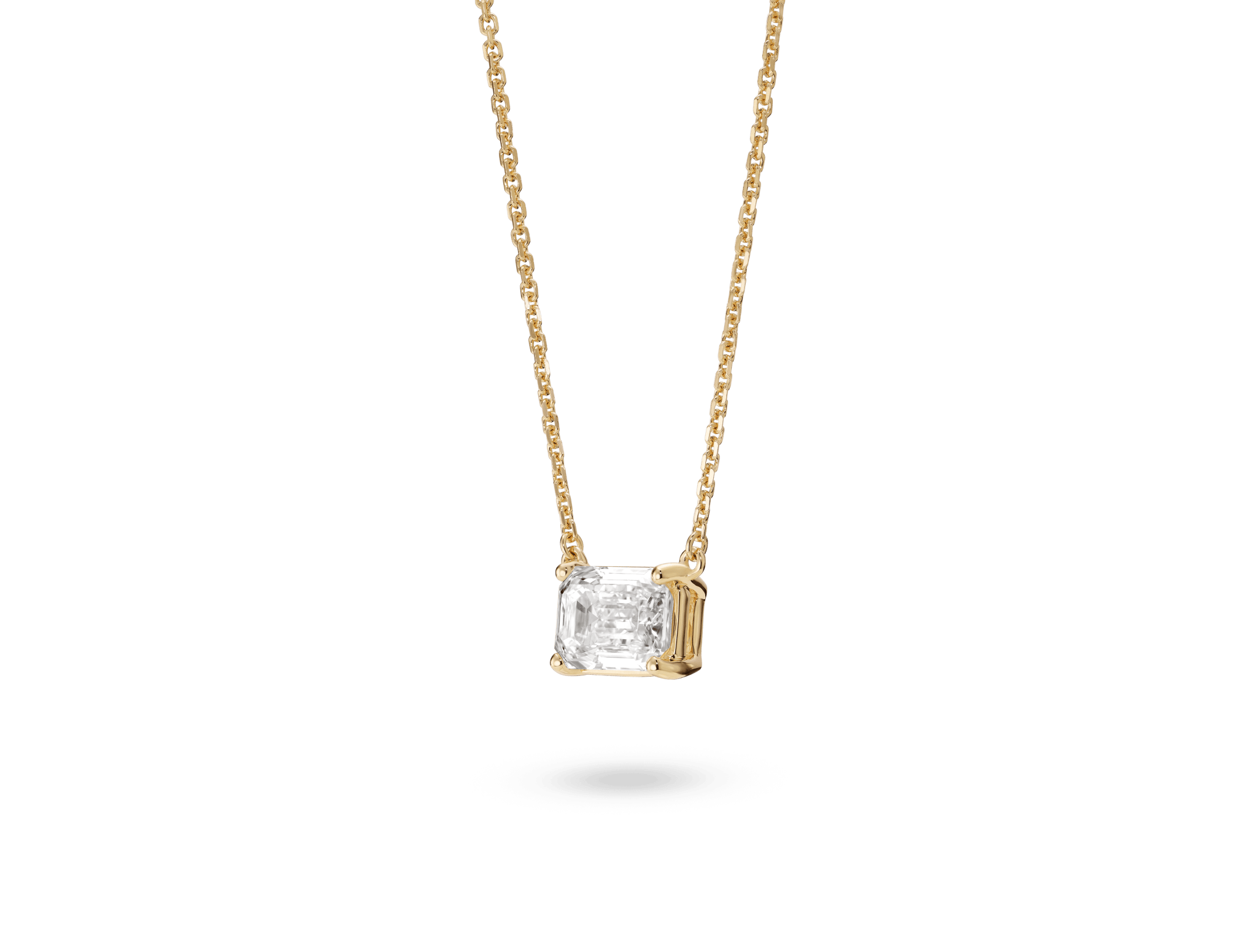 The Mary Louise Emerald Cut White Sapphire Necklace - Sarah O.