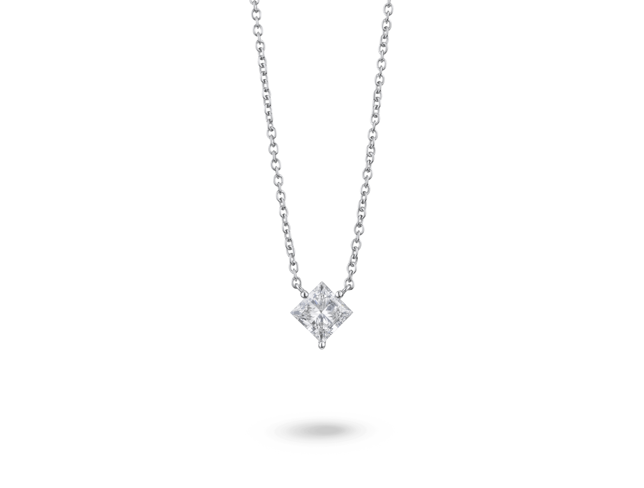 Lab-Grown Diamond 1ct. Princess Cut 14k Gold Pendant | White - #Lightbox Jewelry#