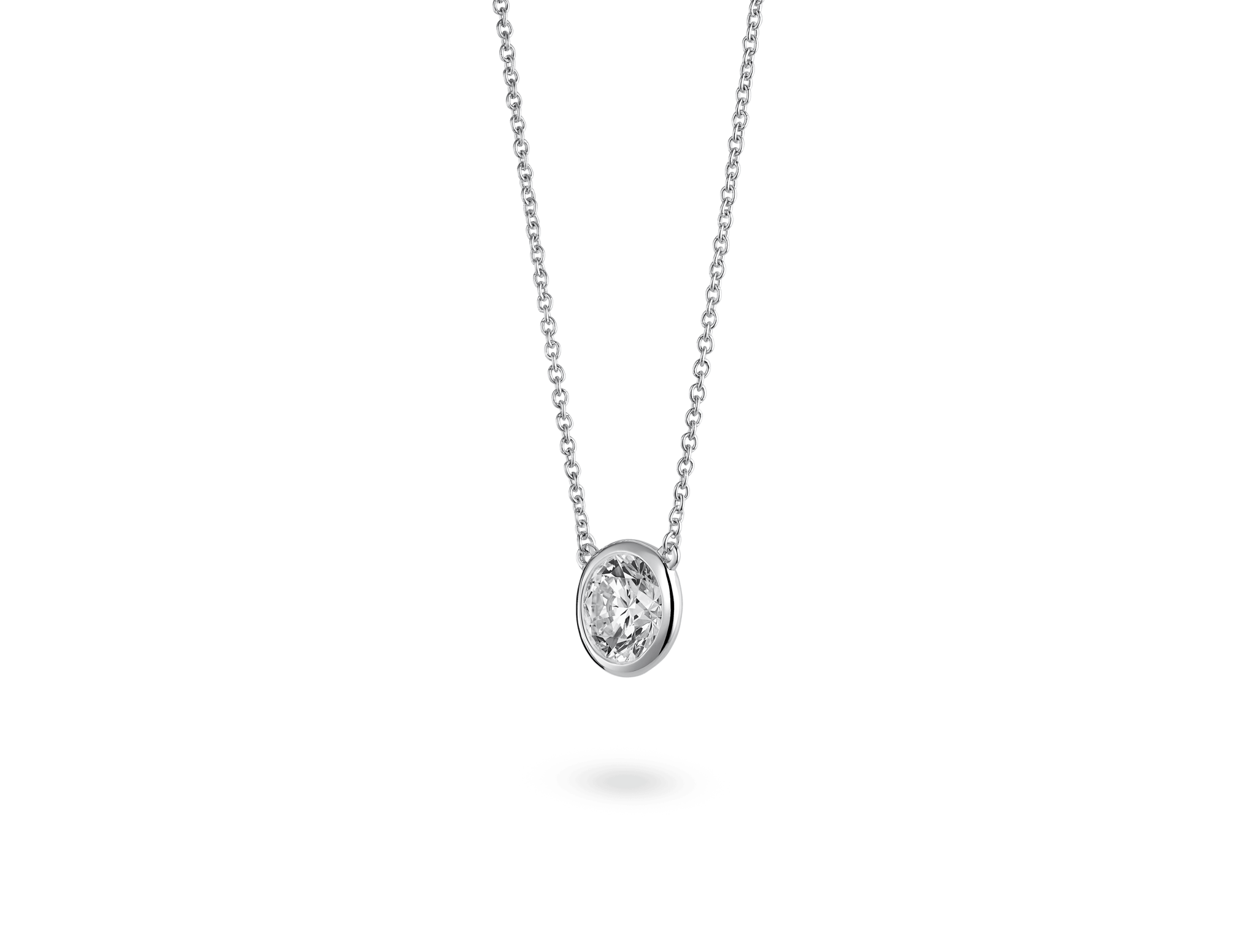 Lab-Grown Diamond 1ct. Round Brilliant 14k Bezel Pendant | White - #Lightbox Jewelry#