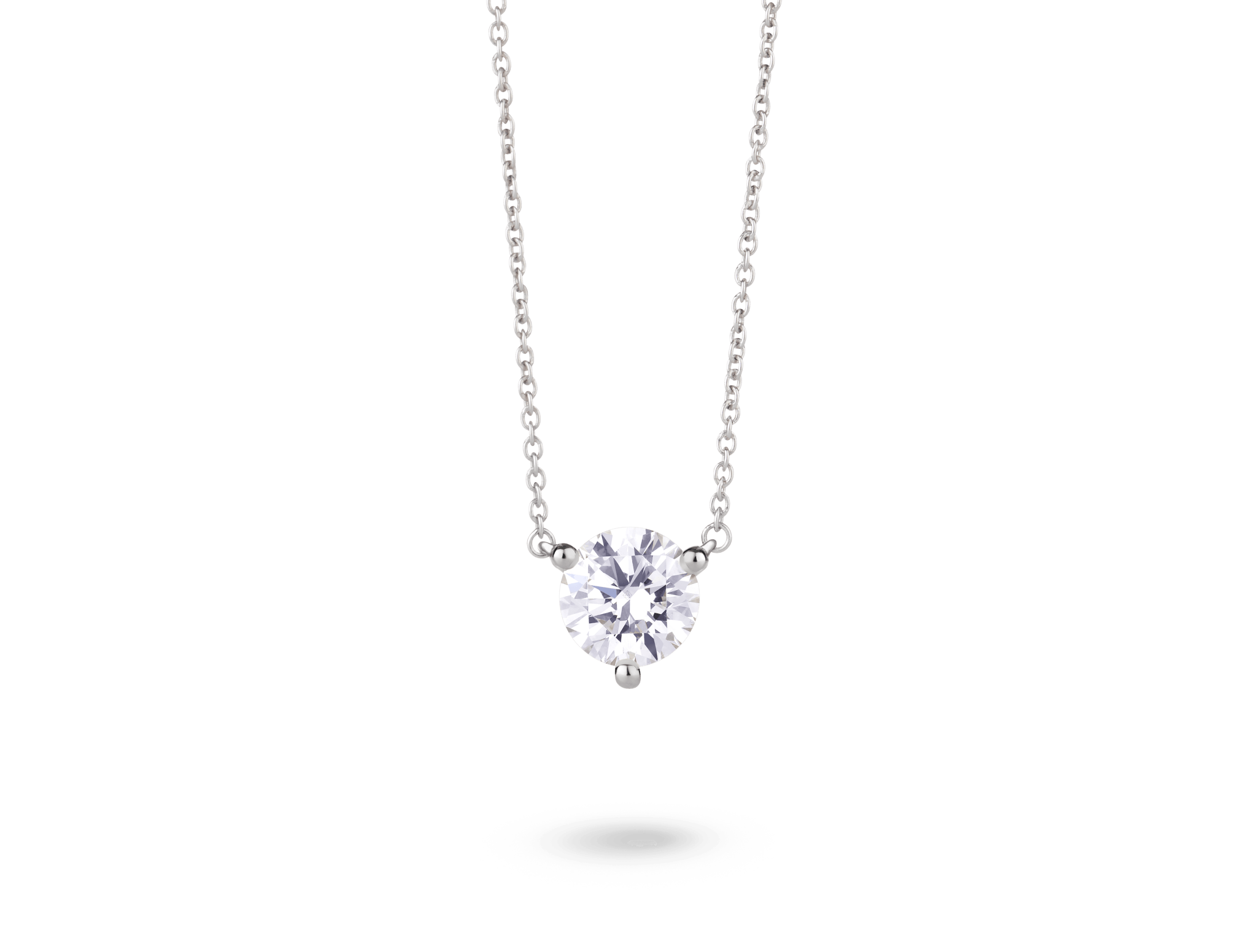 Lab-Grown Diamond 1ct. Round Brilliant Solitaire 14k Gold Pendant | White - #Lightbox Jewelry#