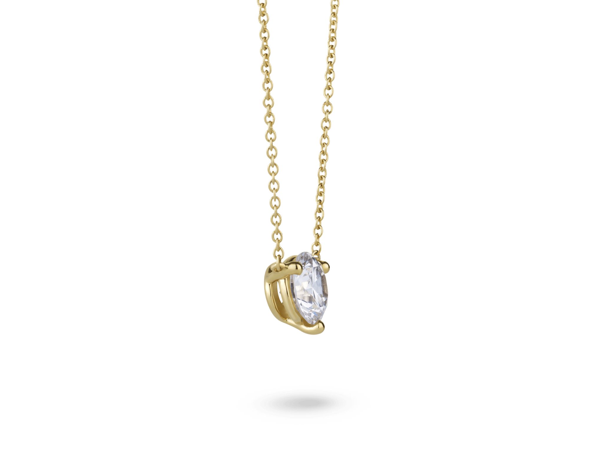 Lab-Grown Diamond 1ct. Round Brilliant Solitaire 14k Gold Pendant | White - #Lightbox Jewelry#