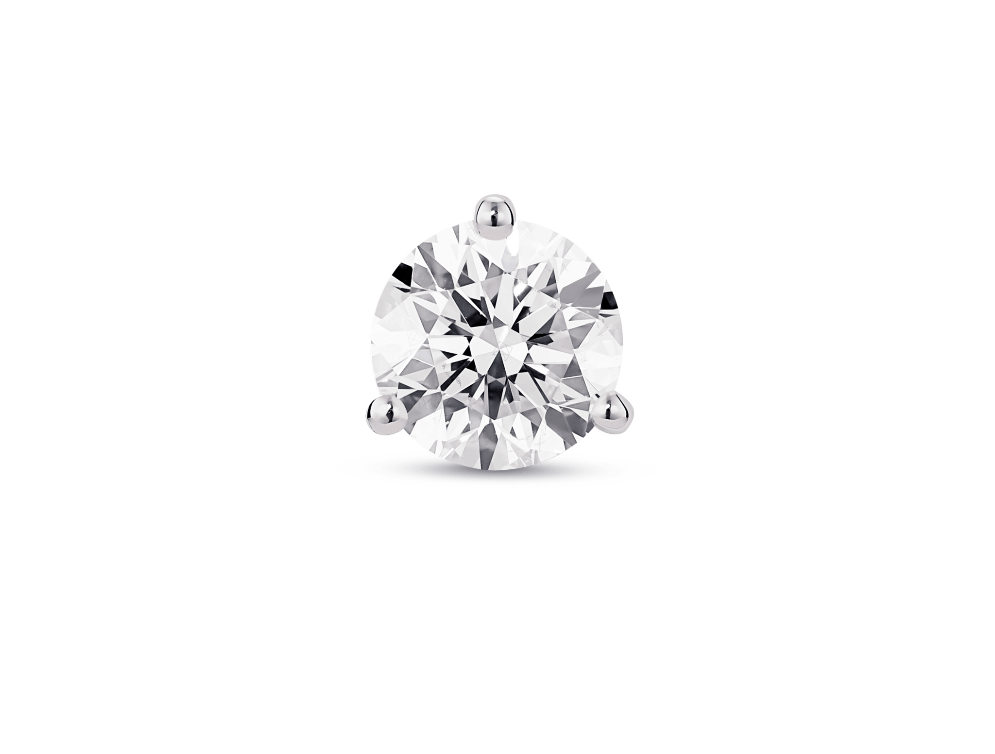 Lab-Grown Diamond 1ct. Round Brilliant Solitaire 14k Gold Stud | White - #Lightbox Jewelry#