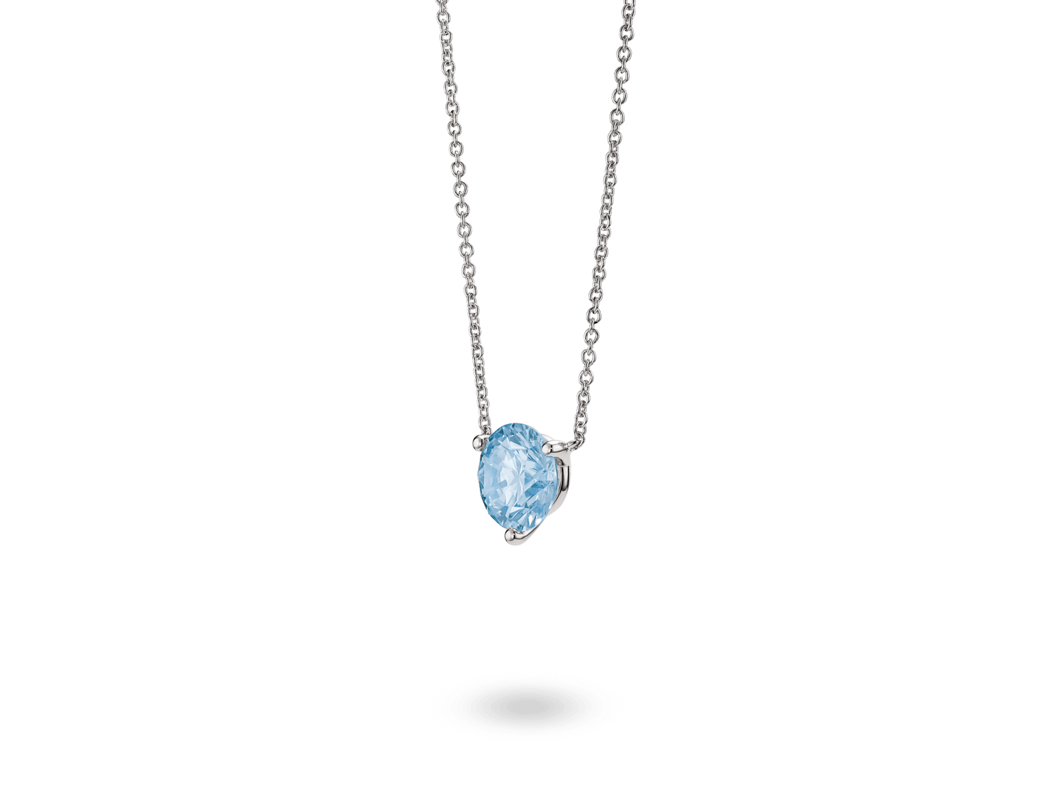 Lab-Grown Diamond 1½ct. Round Brilliant Solitaire Pendant | Blue