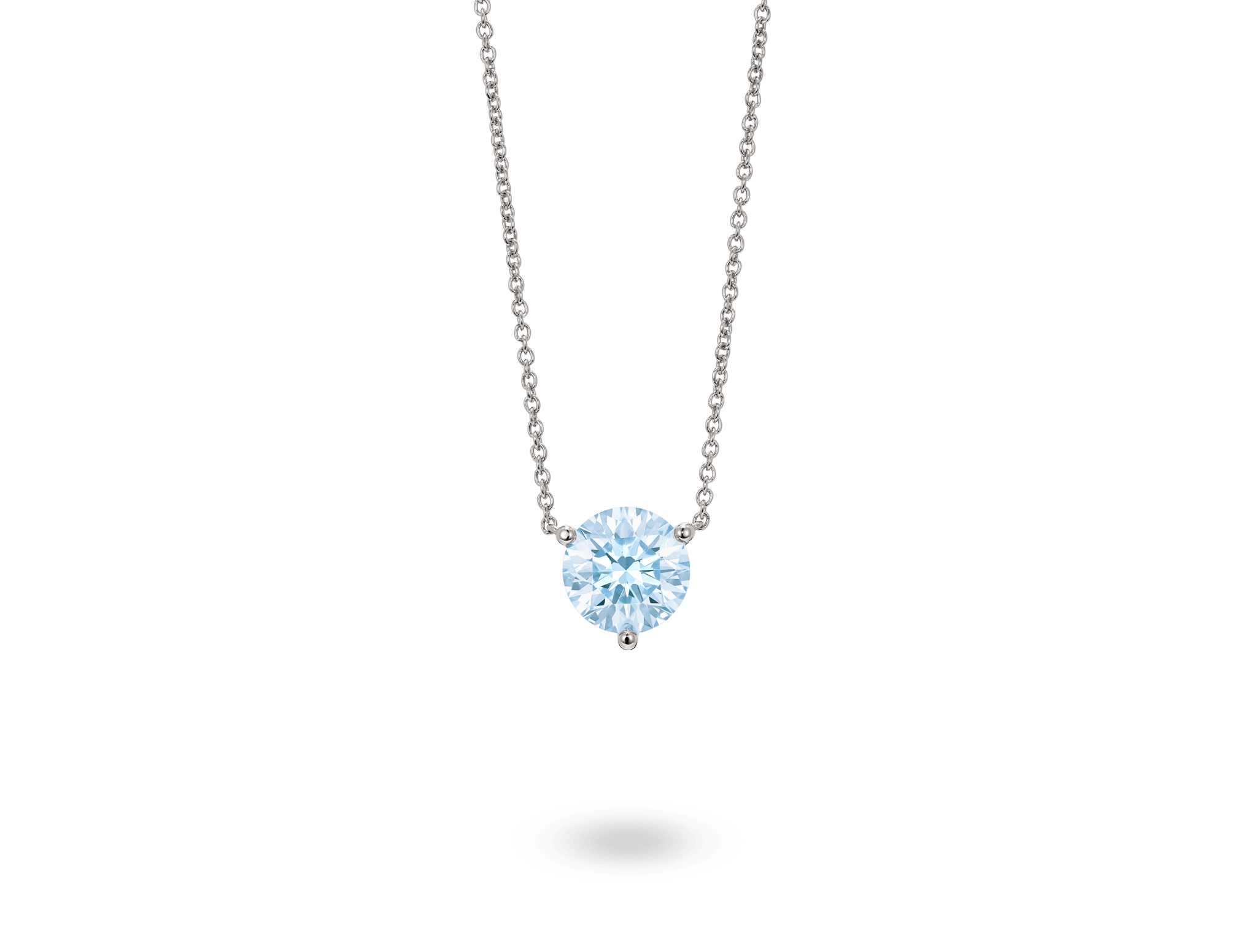 Lab-Grown Diamond 1½ct. Round Brilliant Solitaire Pendant | Blue - #Lightbox Jewelry#