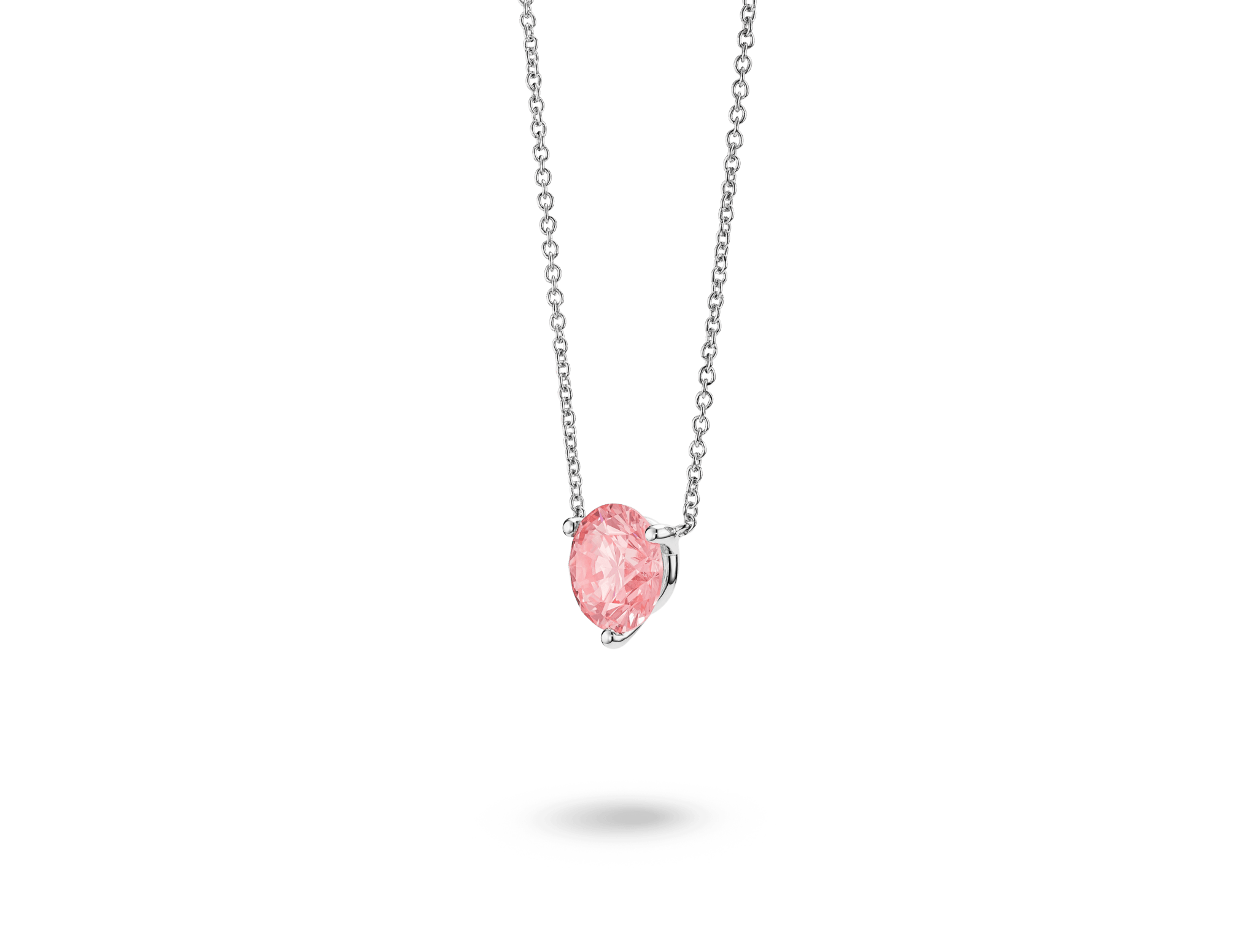 Lab-Grown Diamond 1½ct. Round Brilliant Solitaire Pendant | Pink - #Lightbox Jewelry#